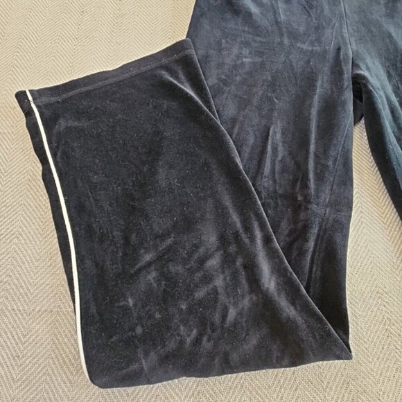 Red Zone Sleeveless Jumpsuit Women's Size M Black Velour Drawstring Wide Leg EUC - Picture 2 of 16